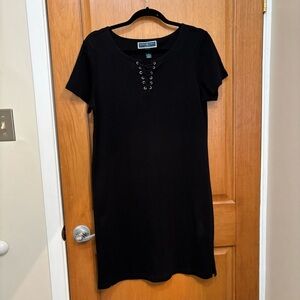 Black T-shirt dress